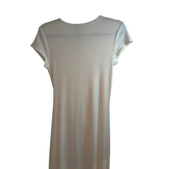 Wilfred Fortune Tie Front Midi Dress Cream‎ M ECOVERO Soft Drape Side Slits Midi - Picture 7 of 12